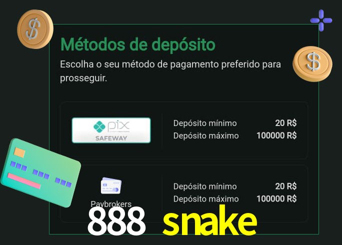 O cassino 888 snake oferece uma grande variedade de métodos de pagamento